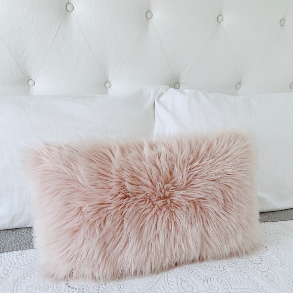 Francesca's Collections Other - Pink fur pillow